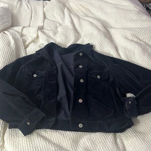 brandy melville velvet jean jacket